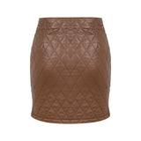 Brune Leather Skirt