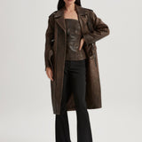 Helena Leather Trenchcoat
