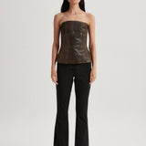 Talia Leather Bustier