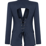 Croco Linen Blazer