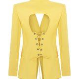 Croco Linen Blazer