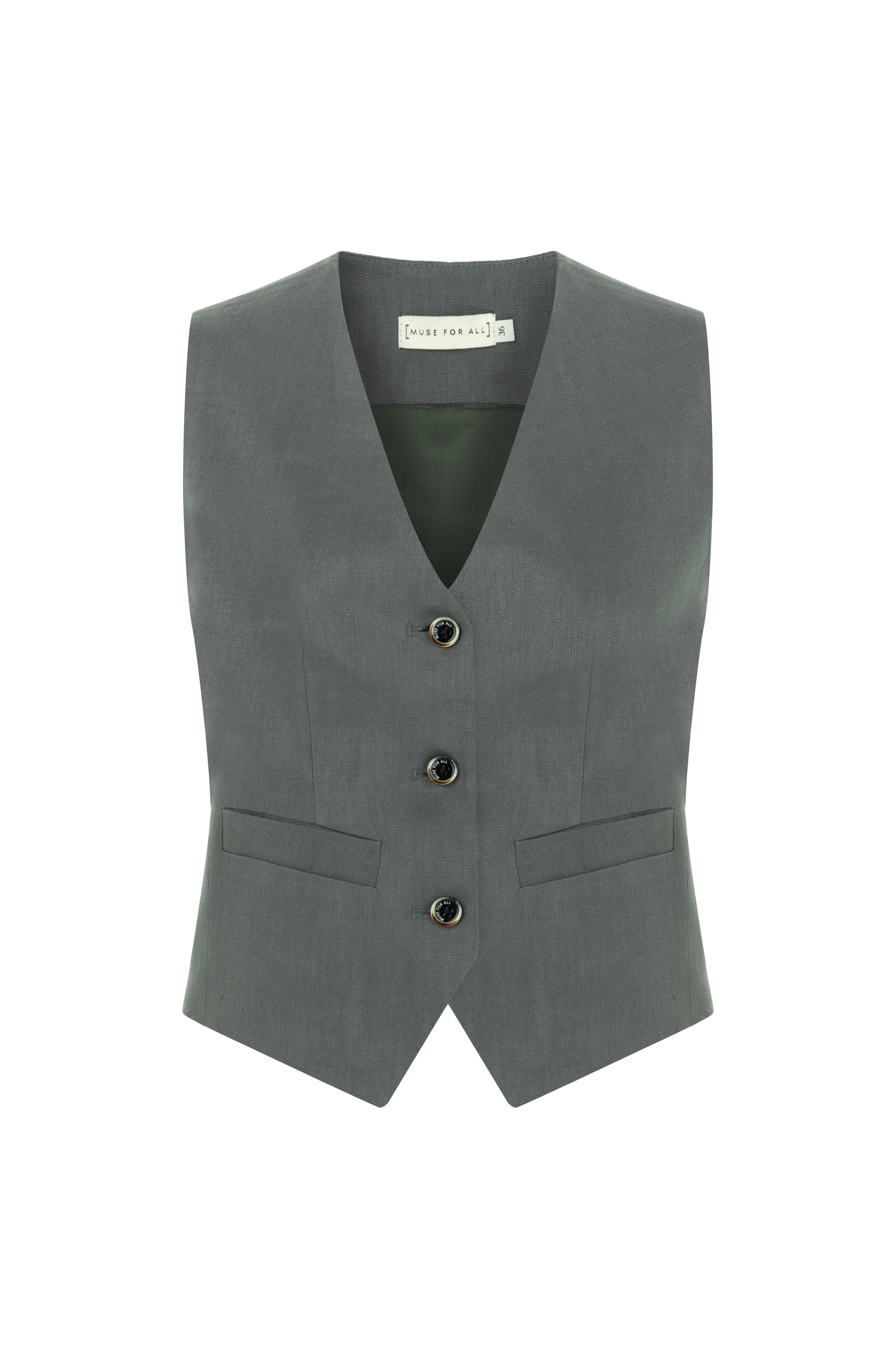 Cilla Linen Vest