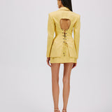 Croco Linen Blazer