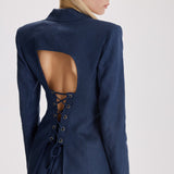 Croco Linen Blazer