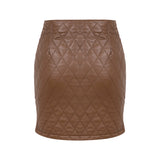 Brune Leather Skirt