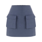 Shine Linen Skirt